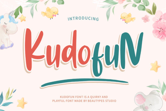 Kudofun: A Playful Display Font for Engaging Campaigns