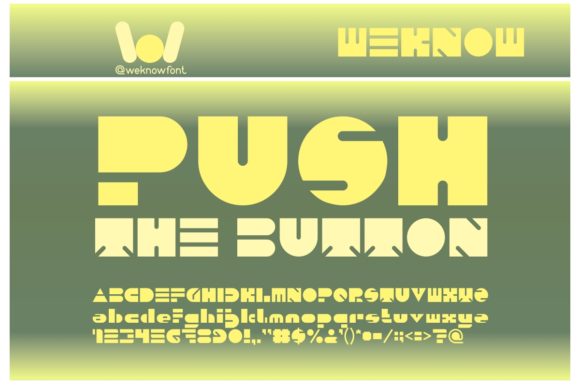 Push the Button: A Bold and Stylish Display Font for Crafters